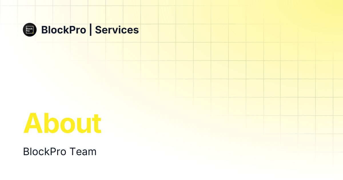 About | BlockPro | Services